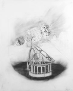 Untitled #8 (Dead Star Spin), 2007, pencil on vellum, 24 in x 30 in